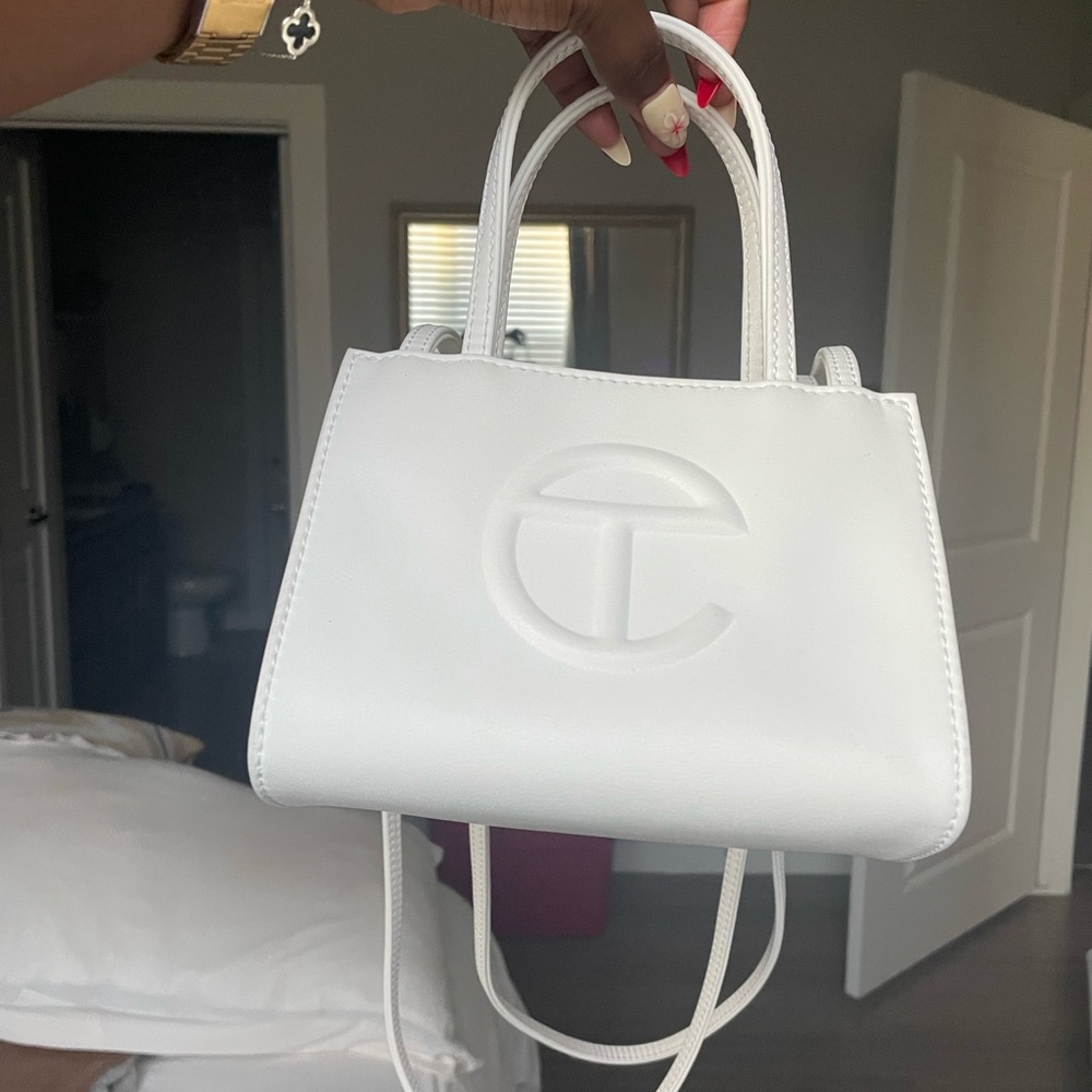 Telfar small White Shopping Bag